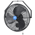 2025 ILG8E18-15 - Ventilador mural iLIVING de 18" resistente a la intemperie con velocidad variable para uso interior y exterior, calidad industrial para terraza, invernadero, garaje, taller y rampa de carga, 6360 CFM, negro