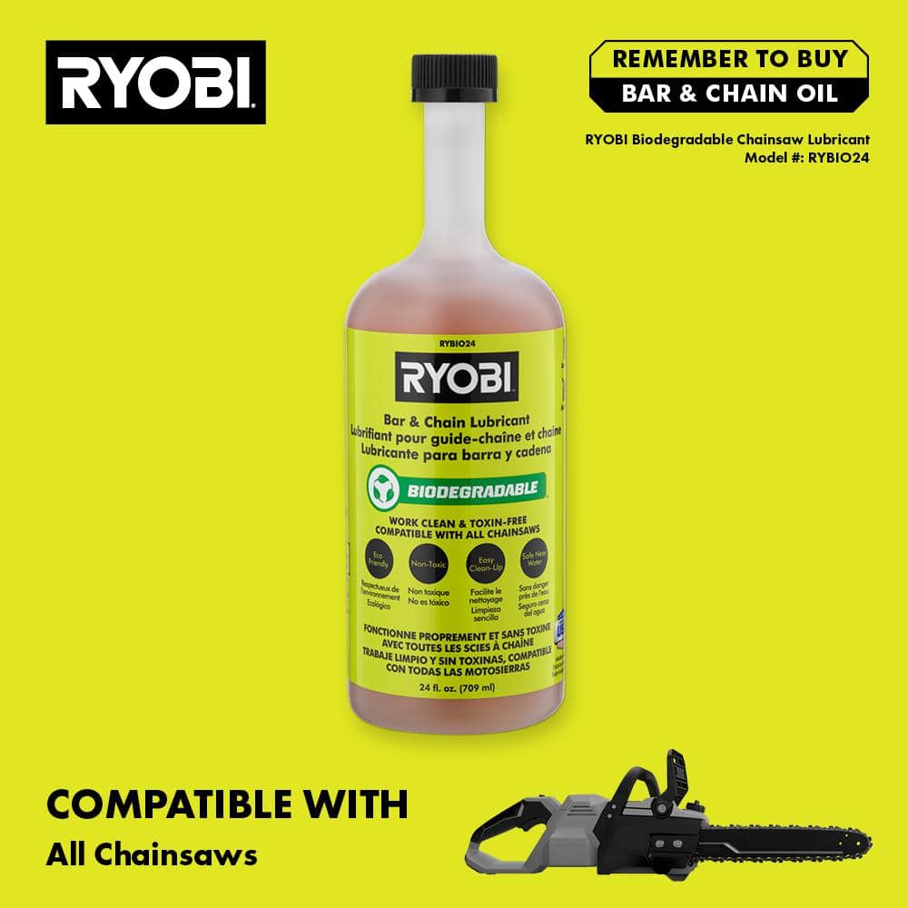 2025 Sierra de Cadena Inalámbrica RYOBI ONE+ 18V de 10 Pulgadas (Solo Herramienta) P546BTL