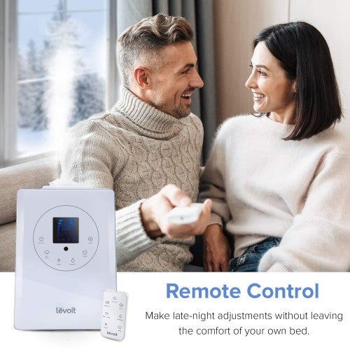 Humidificadores LEVOIT para Dormitorio y Habitaciones Grandes (6L), Humidificador Ultrasónico de Aire con Niebla Cálida y Fría para el Hogar, Toda la Casa, Cuarto del Bebé, Humedad Personalizada, Control Remoto, Libre de Gérmenes y Ultra Silencioso