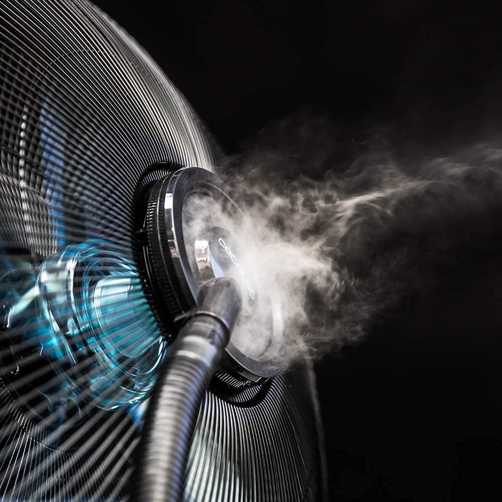 Ventilador con Nebulizador de Agua Fresca Cecotec EnergySilence 490 con Control Remoto, 90W, Diámetro 16", 5 Aspas, Depósito de 2.8L, Temporizador de 7.5h, Indicador LED y Oscilación