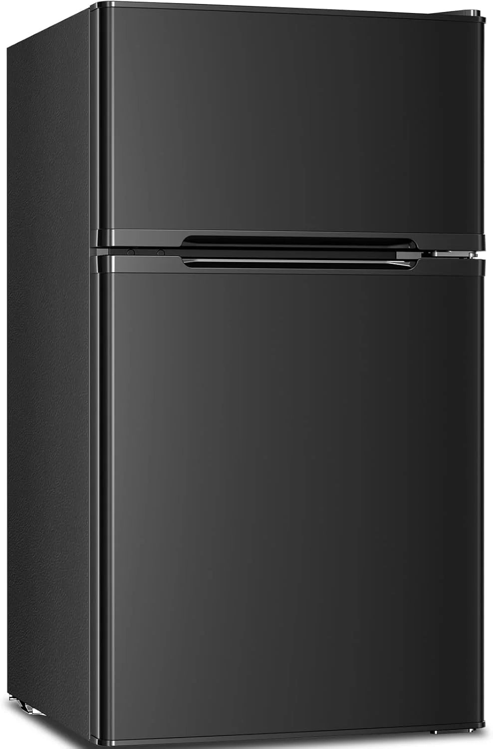 2025 Refrigerador compacto Antarctic Star con congelador separado, mini nevera de doble puerta, estantes ajustables y desmontables, estilo retro de acero inoxidable, para sala/cocina/dormitorio/oficina, 3,2 pies³, verde