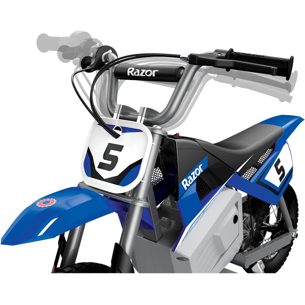 2025 Bicicleta Eléctrica Razor MX350 Dirt Rocket, Azul, Velocidad Máxima de 22 km/h y Alcance de hasta 11 km – Tamaño Pequeño