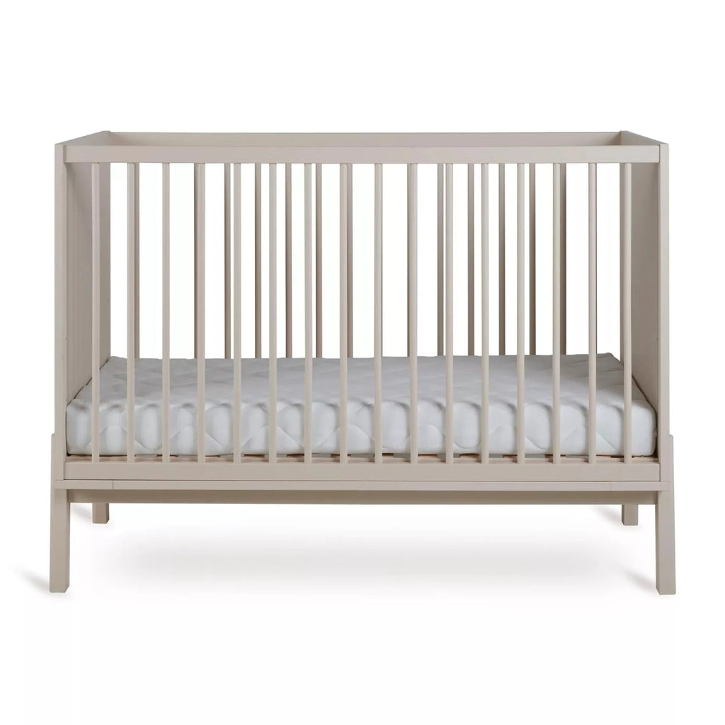 2025 Cuna Quax Ashi – 60x120 cm | Ajustable en 3 alturas | Madera de haya certificada FSC | Color Greige | Con somier de lamas, sin colchón