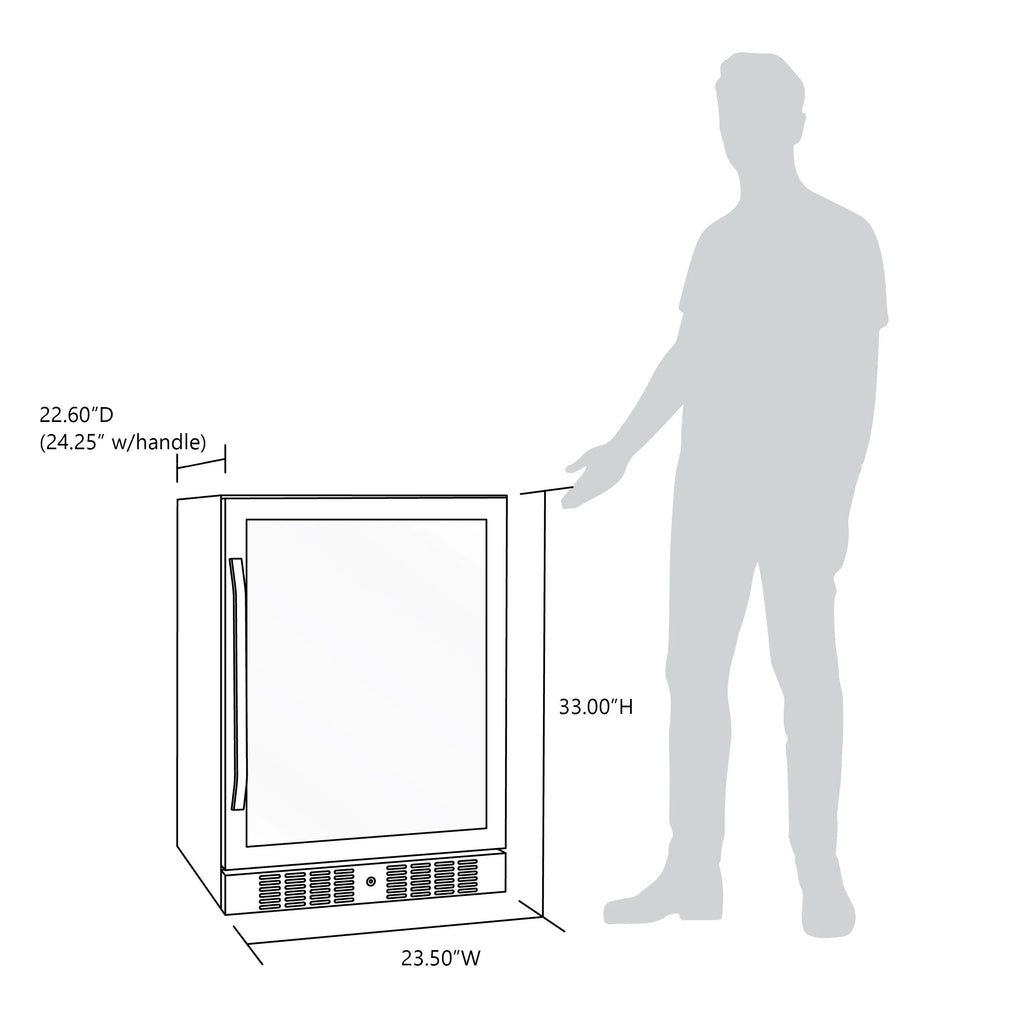 2025 Newair® Refrigerador de Bebidas Empotrable o Independiente de Acero Inoxidable – 177 Latas – 24”