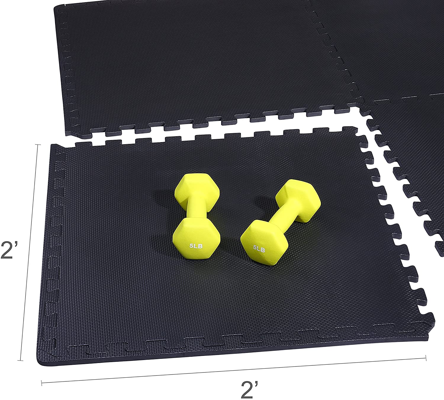Tapete de ejercicio tipo rompecabezas BalanceFrom con losetas entrelazadas de espuma EVA