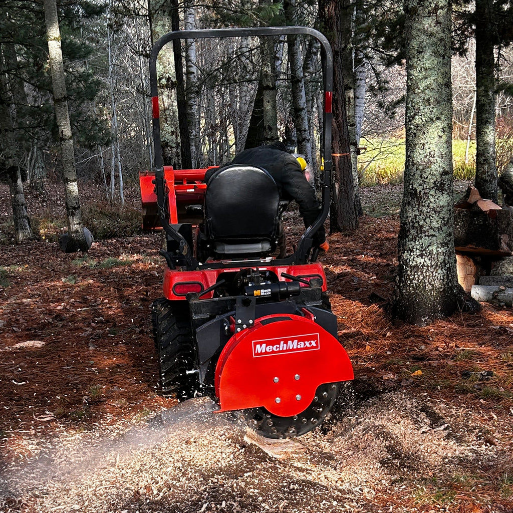 2025 Trituradora de Tocones MechMaxx SG24 – Enganche de 3 Puntos PTO con 34 Dientes de Carburo + Eje PTO Incluido