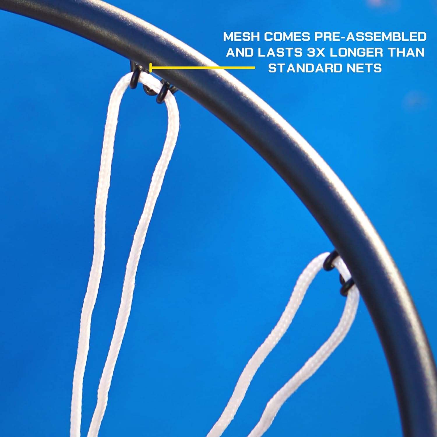 All-In-One Aro de Baloncesto para Piscina – Incluye Balón Compuesto, Bomba de Aire y Herramientas – Set Resistente en Negro Mate – Canasta Ajustable para el Lado de la Piscina – Para Niños, Adolescentes y Adultos