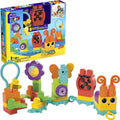 MEGA BLOKS Fisher-Price Bloques Sensoriales Move n Groove Oruga (24 piezas) para niños pequeños