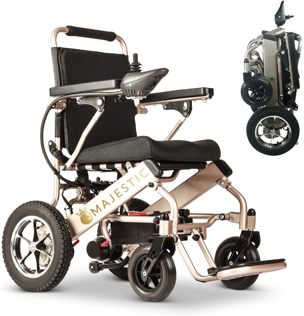 2025 Nueva Silla de Ruedas Eléctrica Plegable Ultra Ligera, Silla de Ruedas Eléctrica, Aprobada por la FDA y Permitida para Viajes Aéreos, Resistente, Motorizada, Portátil, Power (Ancho de Asiento de 17.5")