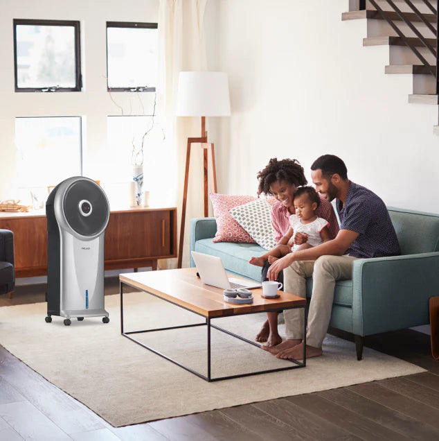 2025 Newair® Enfriador de Aire Evaporativo y Ventilador Portátil 470 CFM – Plateado