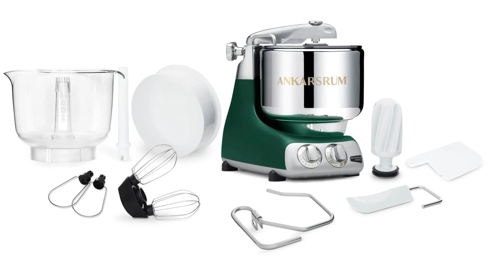 2025 Ankarsrum Assistent Original 6230 – robot de cocina multifunción con diseño retro, bol de acero inoxidable de 7 L, motor de 1500 W, accesorios variados, garantía de 7 años