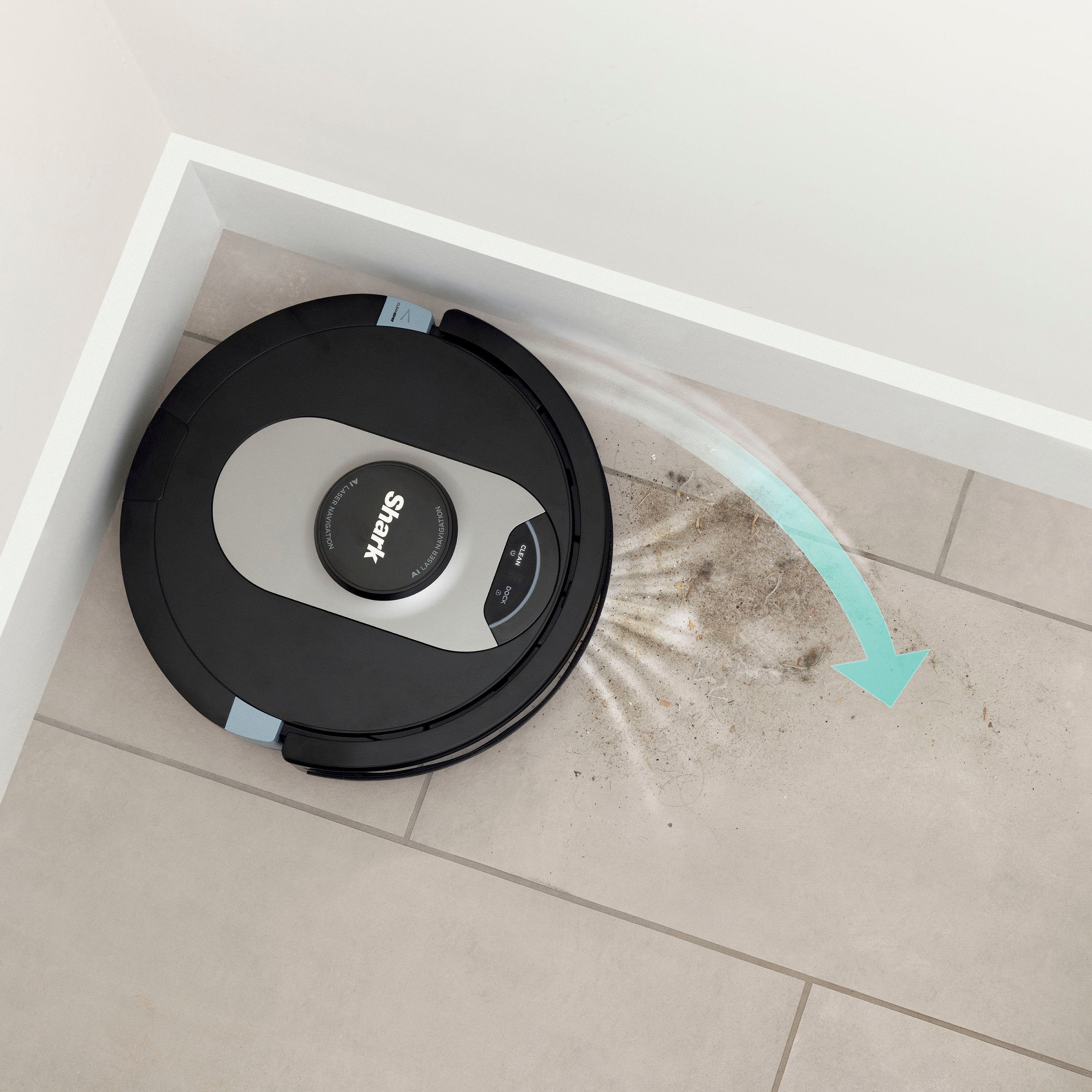 2025 Shark – Aspiradora Robot AI Ultra con Matrix Clean, Mapeo del Hogar, Base Auto-vaciable sin Bolsa HEPA, Conectividad WiFi – Negra