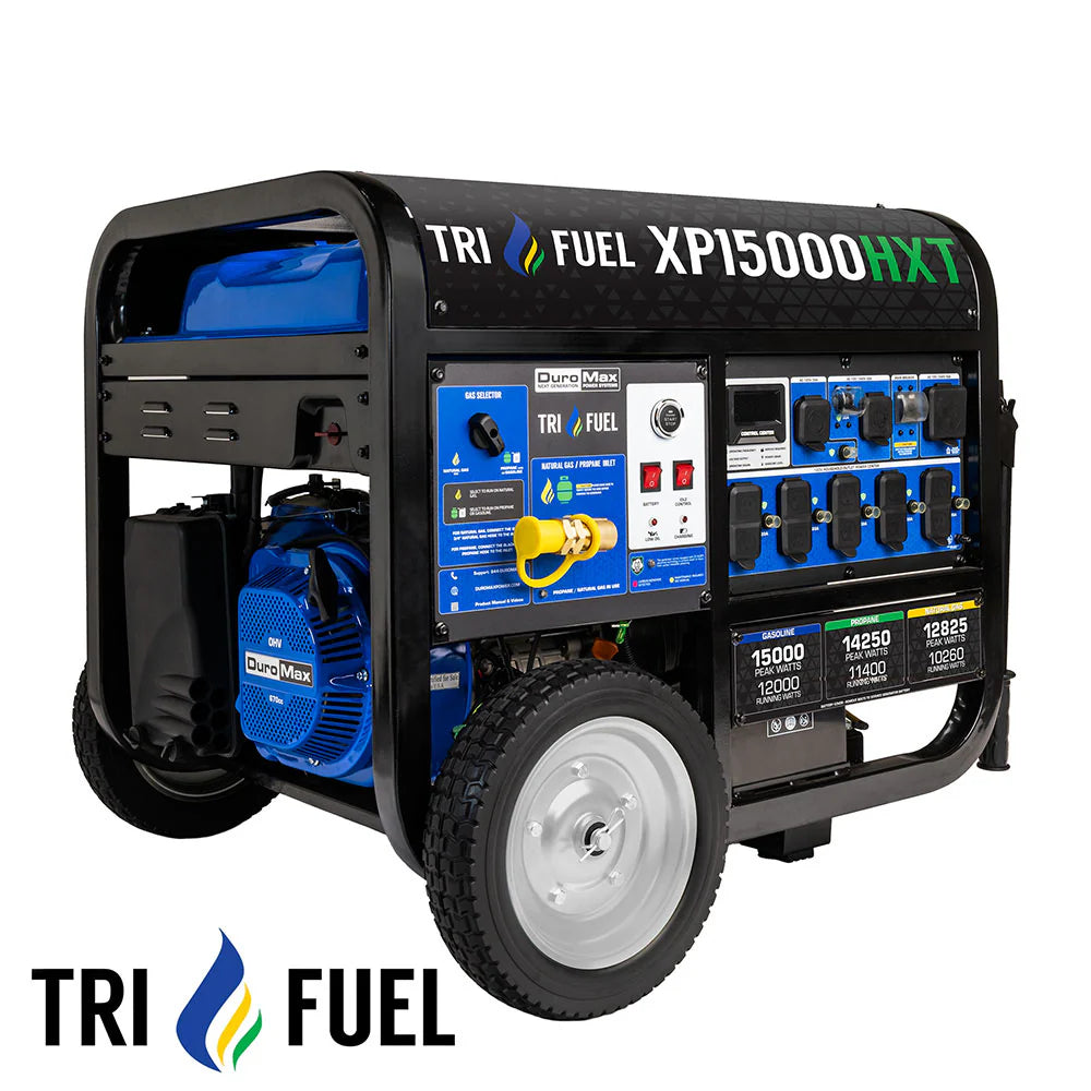 Generador Portátil Trifuel 15 000 W con Arranque Eléctrico