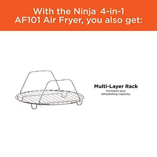 Freidora de Aire Ninja AF101, 4 Cuartos, Negro/Gris