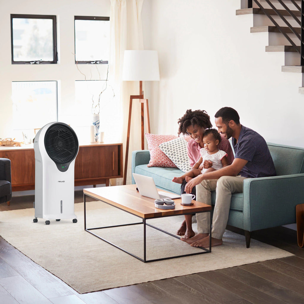 2025 Newair® Enfriador de Aire Evaporativo y Ventilador Portátil 470 CFM – Blanco