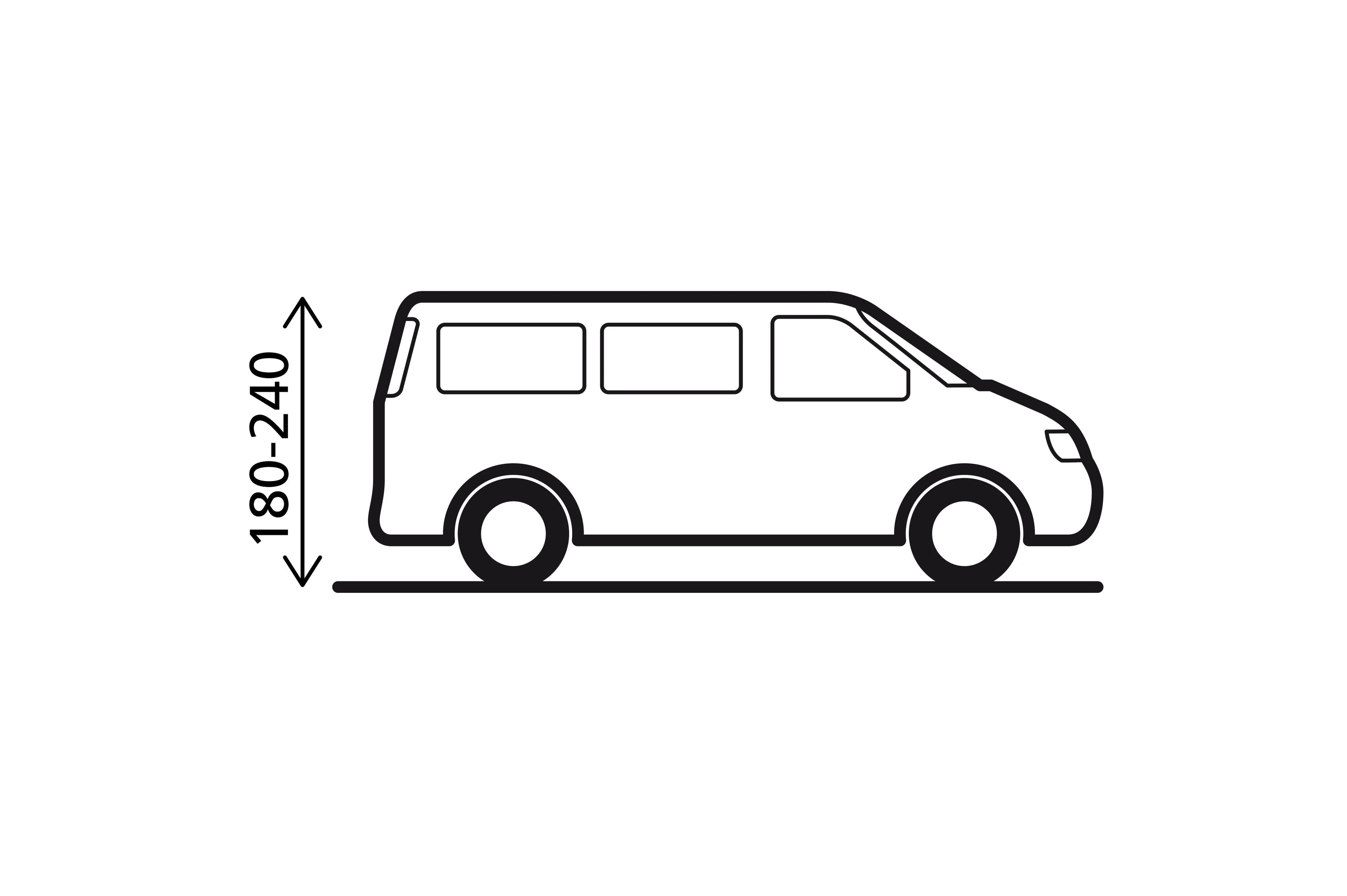 2025 Tienda hinchable eléctrica para furgoneta con batería Li-Ion, inflado automático y conexión para barra de toldo (180-240 cm)