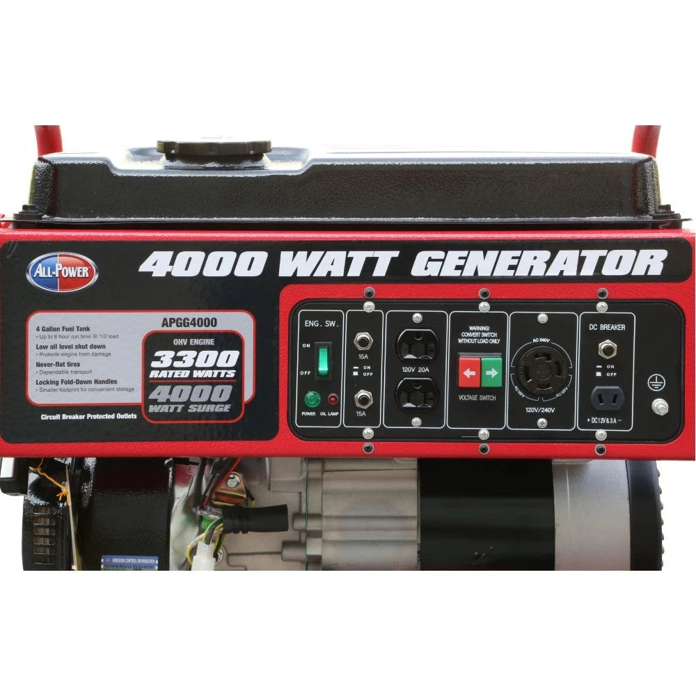 2025 Generador Portátil All Power de 4000 Vatios APGG4000