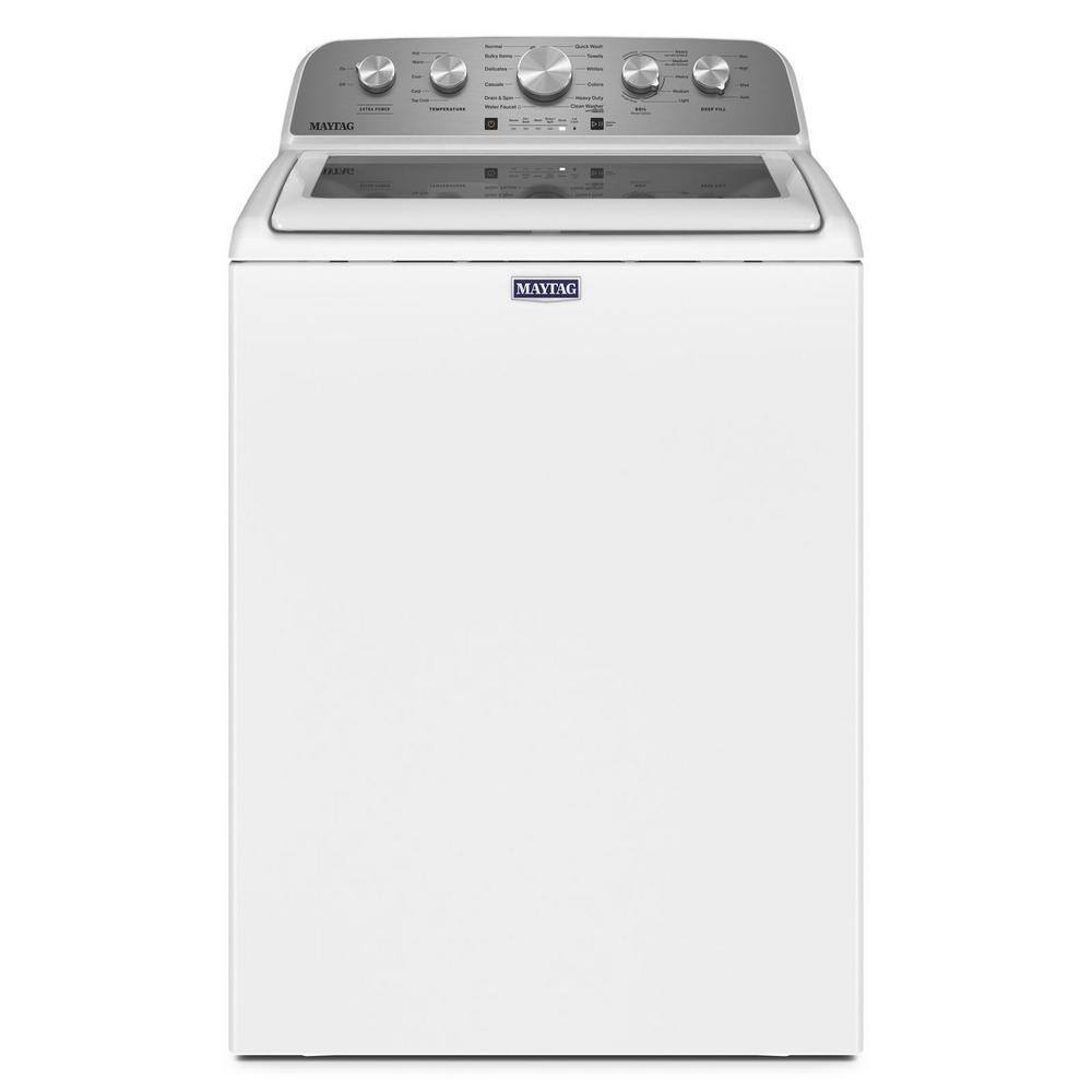 2025 Lavadora de carga superior Maytag de 4.8 pies³ con Extra Power Boost, blanca – Modelo MVW5430MW