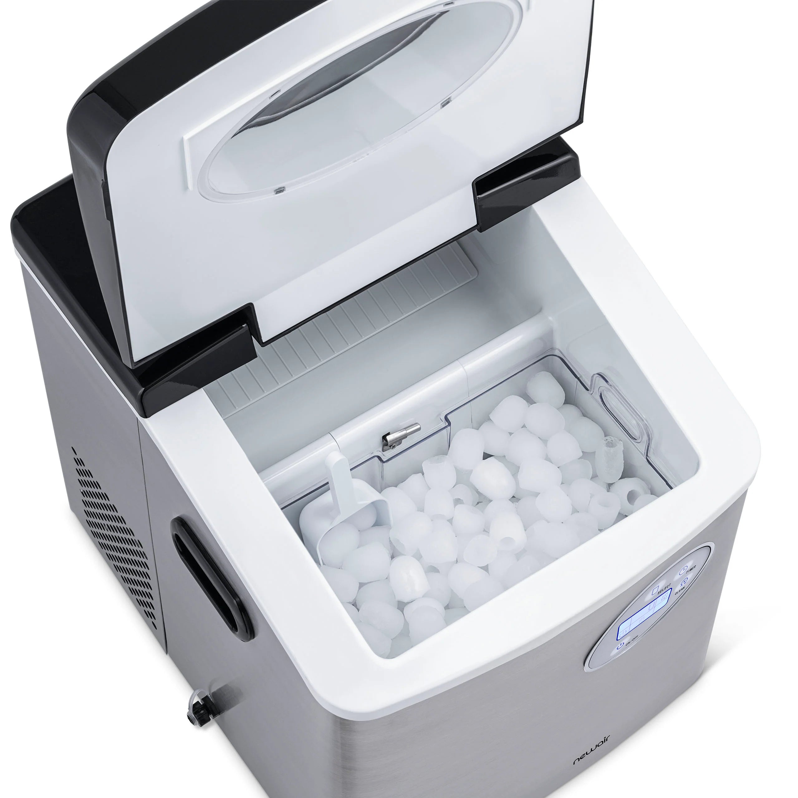 2025 Máquina de Hielo de Encimera Newair® – Cubos de Hielo en Forma de Bala, Rojo