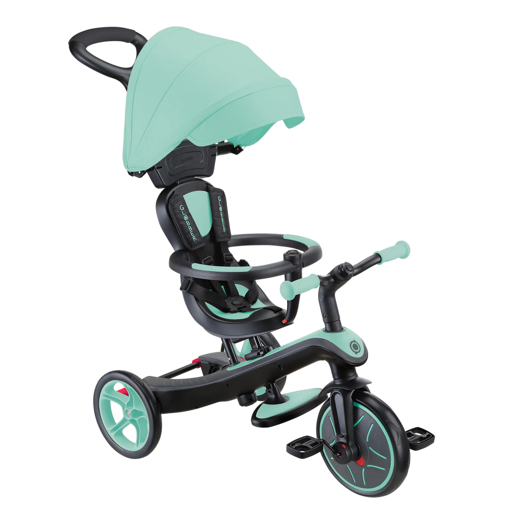 2025 Triciclo Evolutivo Infantil Globber EXPLORER 4 en 1 – De 10 Meses a Más de 5 Años