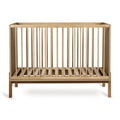2025 Cuna Quax Ashi – 60x120 cm | Ajustable en 3 alturas | Madera de haya certificada FSC | Con somier de lamas, sin colchón | Color natural