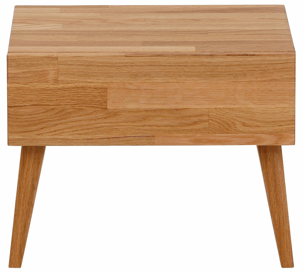 Mesita de noche Natali de madera de roble 35x35 cm