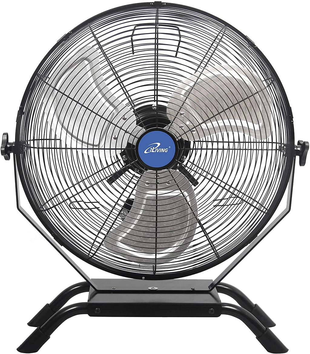 2025 ILG8E20-15 - Ventilador iLIVING de 20" para montaje en pared o de pie, velocidad variable, uso interior/exterior, calidad industrial, ideal para veranda, invernaderos, garaje, taller y muelles de carga, 4650 CFM, color negro