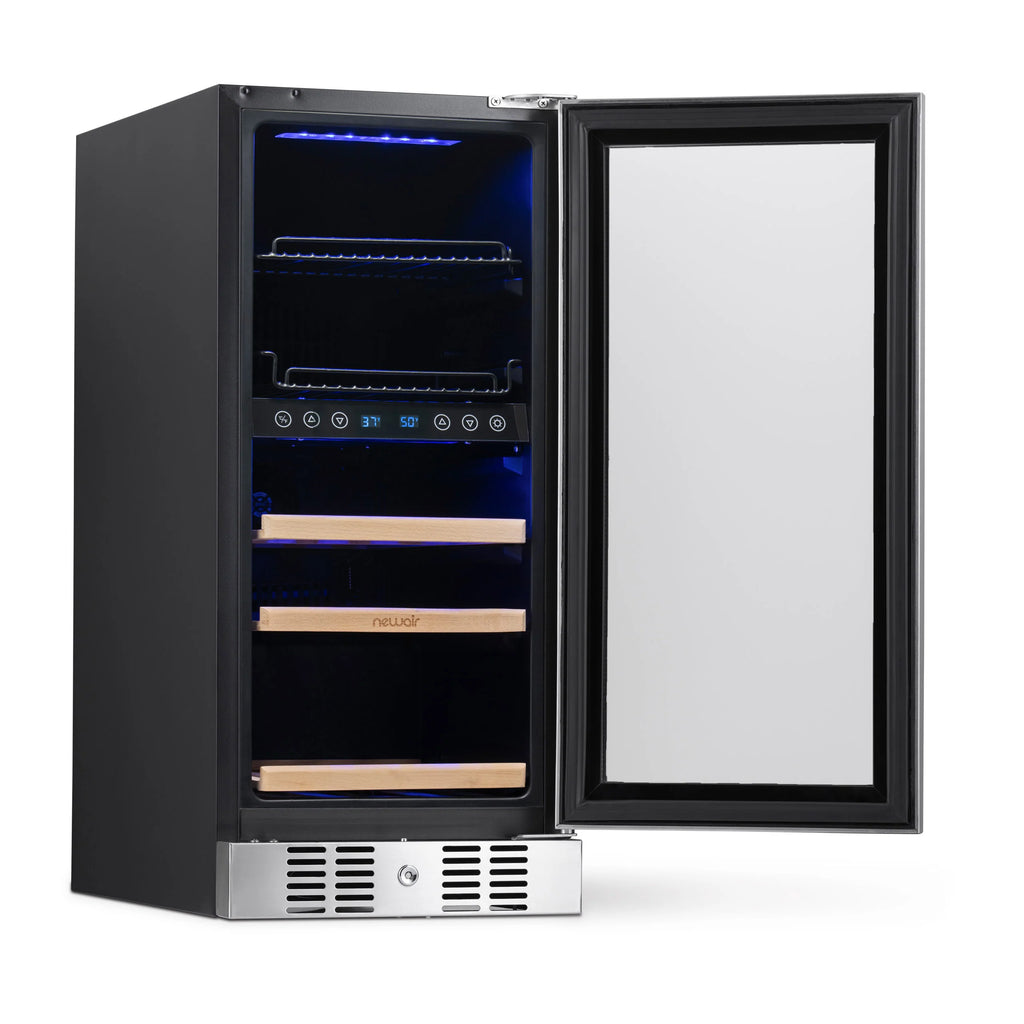 2025 Newair® Refrigerador Empotrable de Doble Zona para Bebidas – 48 Latas y 9 Botellas – 15 Pulgadas