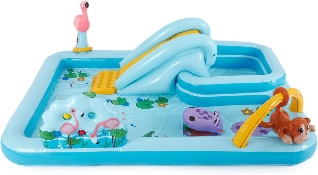 Intex Área de Juego Inflable Jungle Adventure – Piscina con Tobogán y Juegos de Agua para Niños