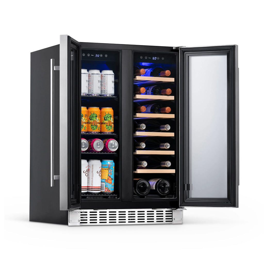 2025 Newair® Refrigerador Premium para Bebidas Empotrable de Doble Zona – 58 Latas y 18 Botellas – 24"