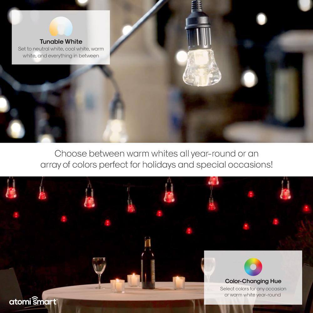 Guirnalda Luminosa Inteligente Atomi Smart WiFi Color – 7,3 m, Compatible con Alexa/Google, LED Impermeables