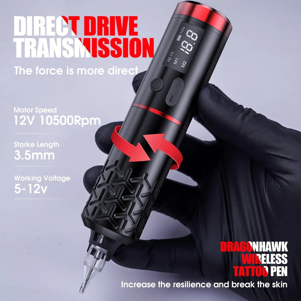Máquina de Tatuaje Pen Inalámbrica Dragonhawk Armor Pro
