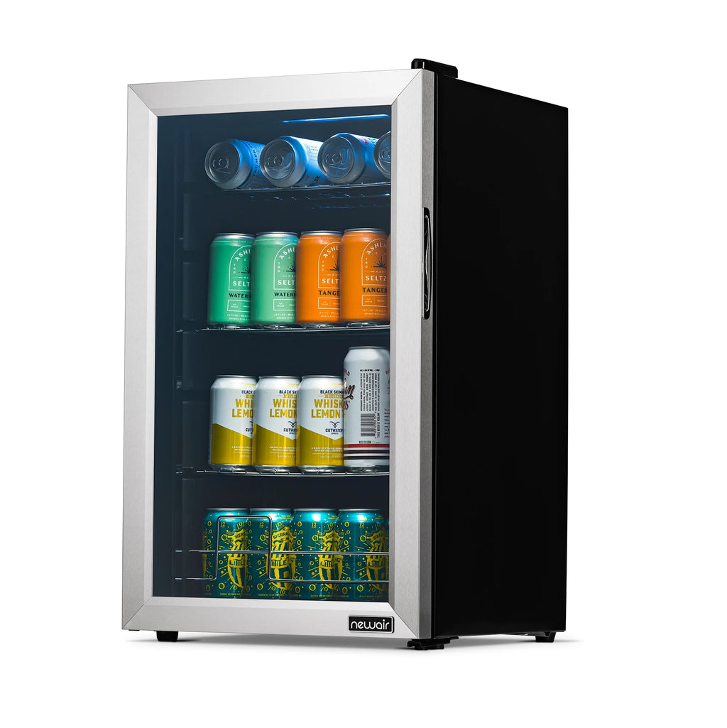 2025 Newair® Refrigerador de Bebidas Independiente de Acero Inoxidable – 100 Latas – 16,93”