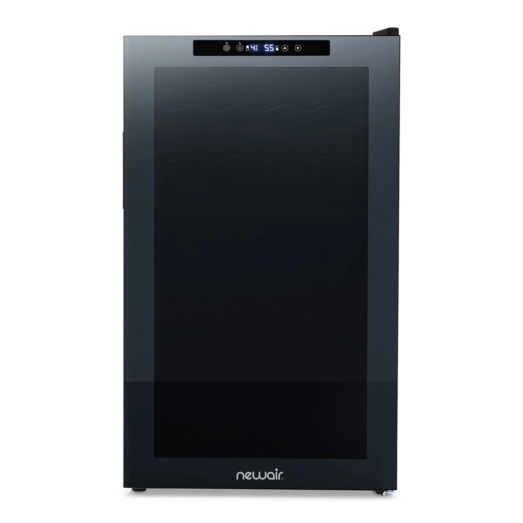 2025 Refrigerador de Vinos Independiente Newair® Negro – 33 Botellas, Doble Zona – 19,5"