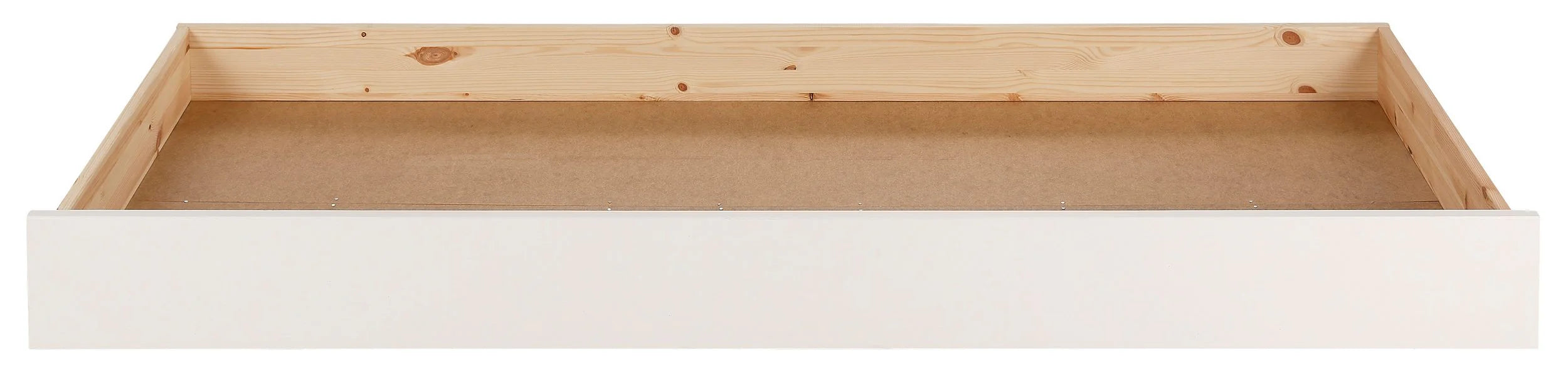 Cajón para cama Aira, de madera maciza de pino pintado en blanco