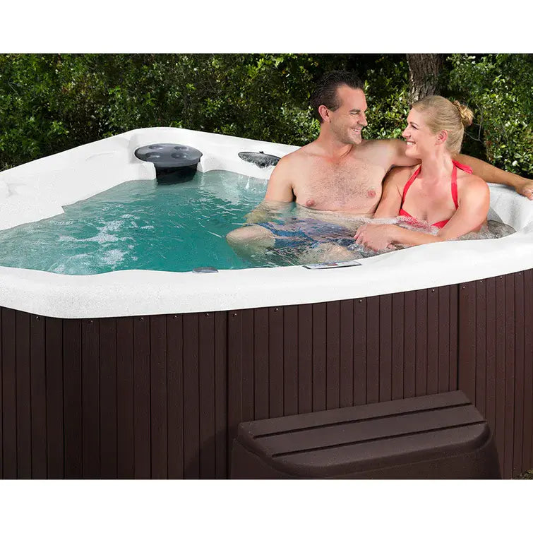 Lifesmart Spas – Spa Plug and Play 110 Voltios, 3 personas, 17 chorros con ozonizador – Color Espresso
