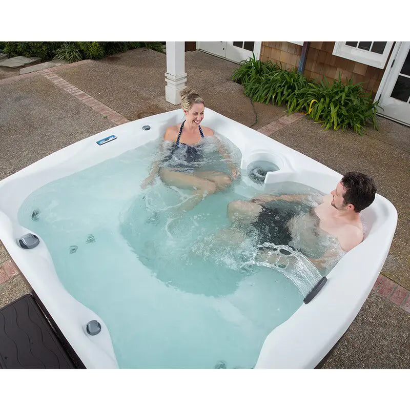 Lifesmart Spas – Spa rectangular Plug and Play para 5 personas, 23 chorros con ozonizador, color Espresso
