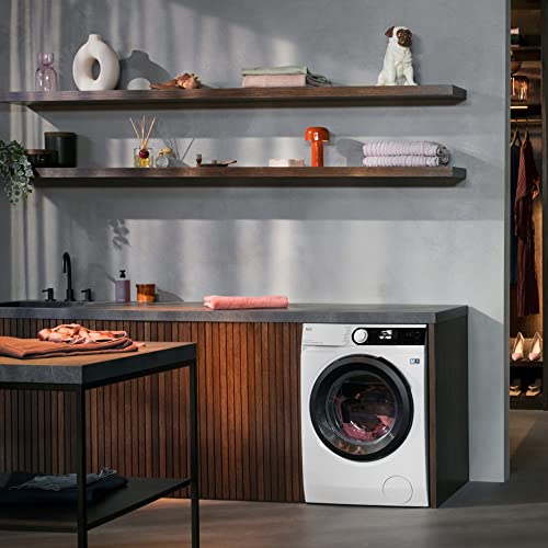 2025 AEG Lavadora Serie 7000 ProSteam: función de vapor refrescante, 9 kg, silenciosa, detección automática de carga, ahorro de agua del 20 %, función de añadir ropa, parada de agua, 1400 rpm, modelo LR7GA70490