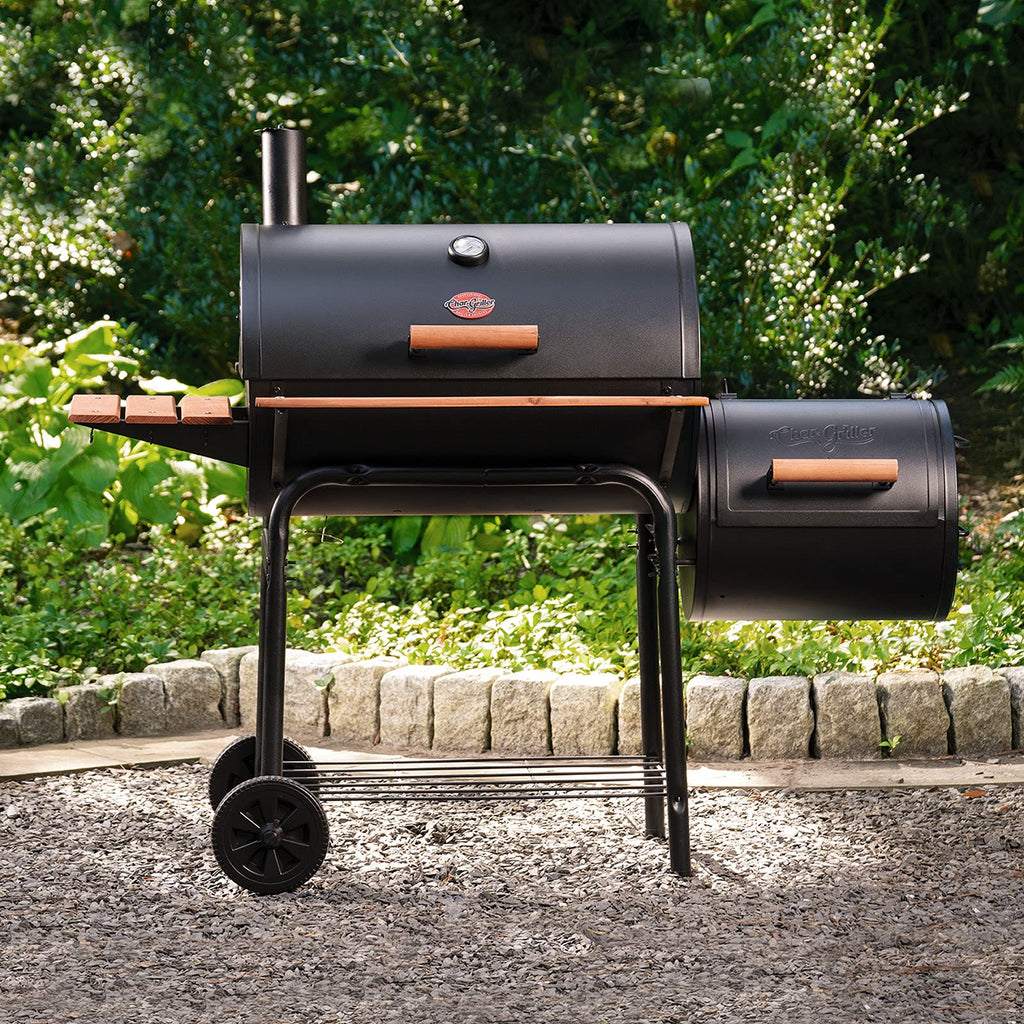 2025 Char-Griller 1224 Smokin Square Parrilla de Carbón y Ahumador Offset