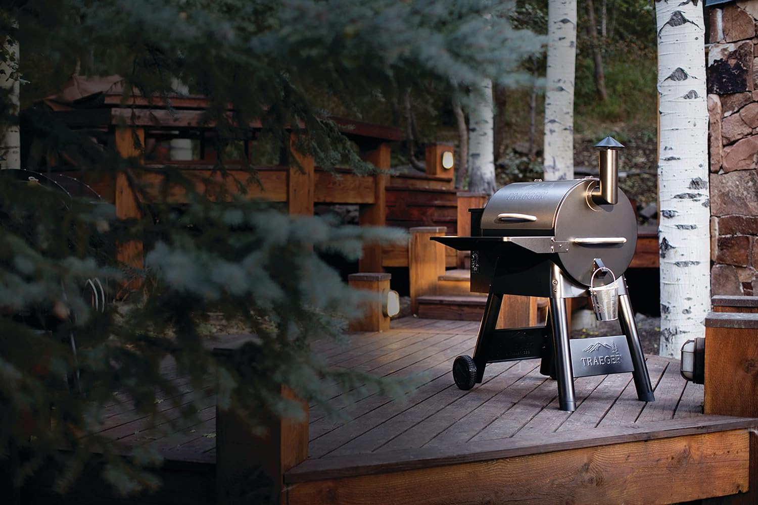 Parrilla y Ahumador Eléctrico de Pellet de Madera Traeger Pro 22, Bronce