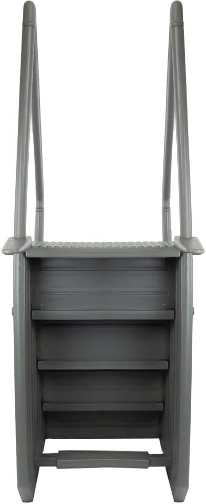 Escalones antideslizantes Aqua Select para piscinas elevadas | Azul | Para piscinas sobre tierra | Se pueden montar en terrazas de 48" a 54" de altura | Escalera de seguridad con capacidad hasta 250 lbs