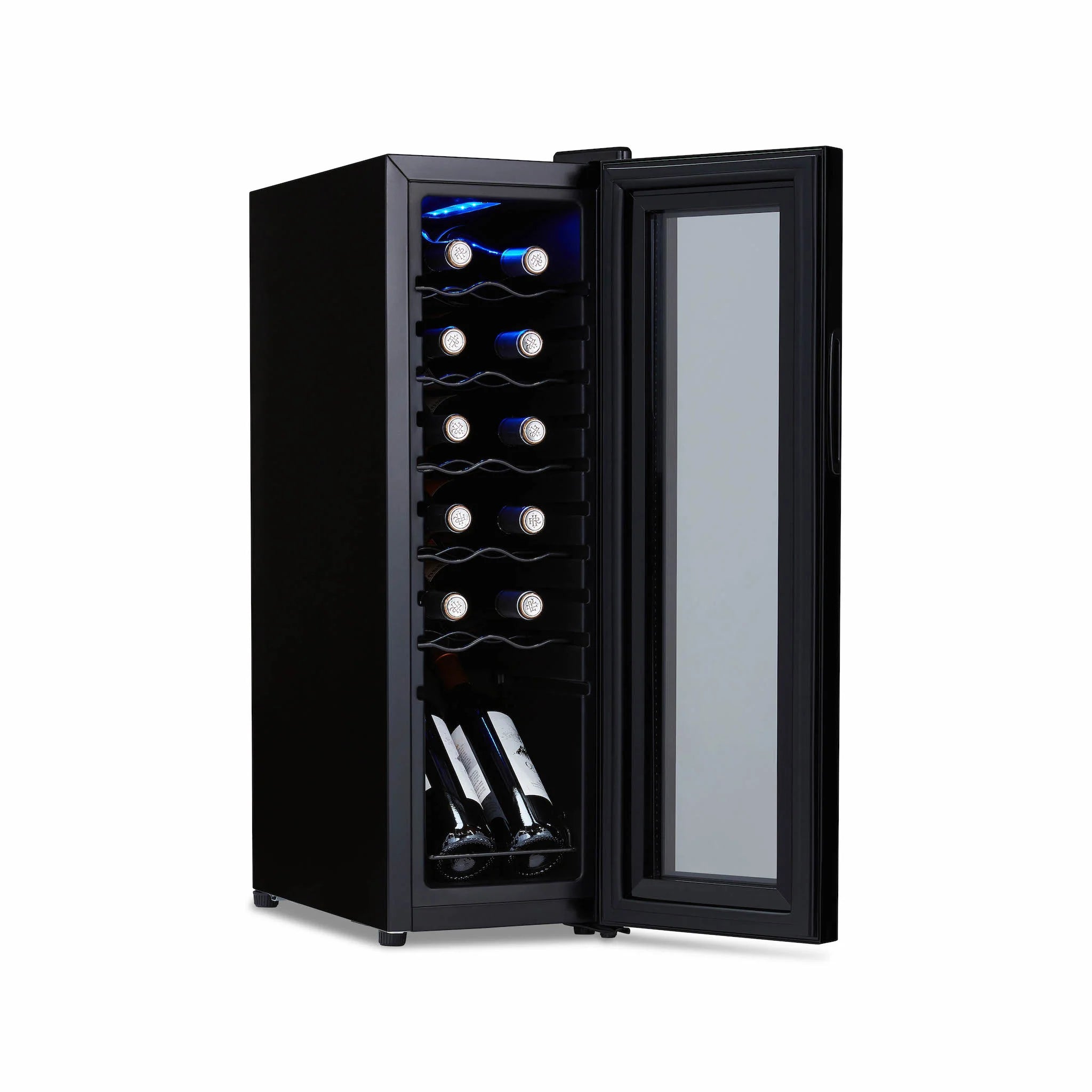 2025 Refrigerador de Vinos Independiente Newair® Negro – 12 Botellas – 13,6"