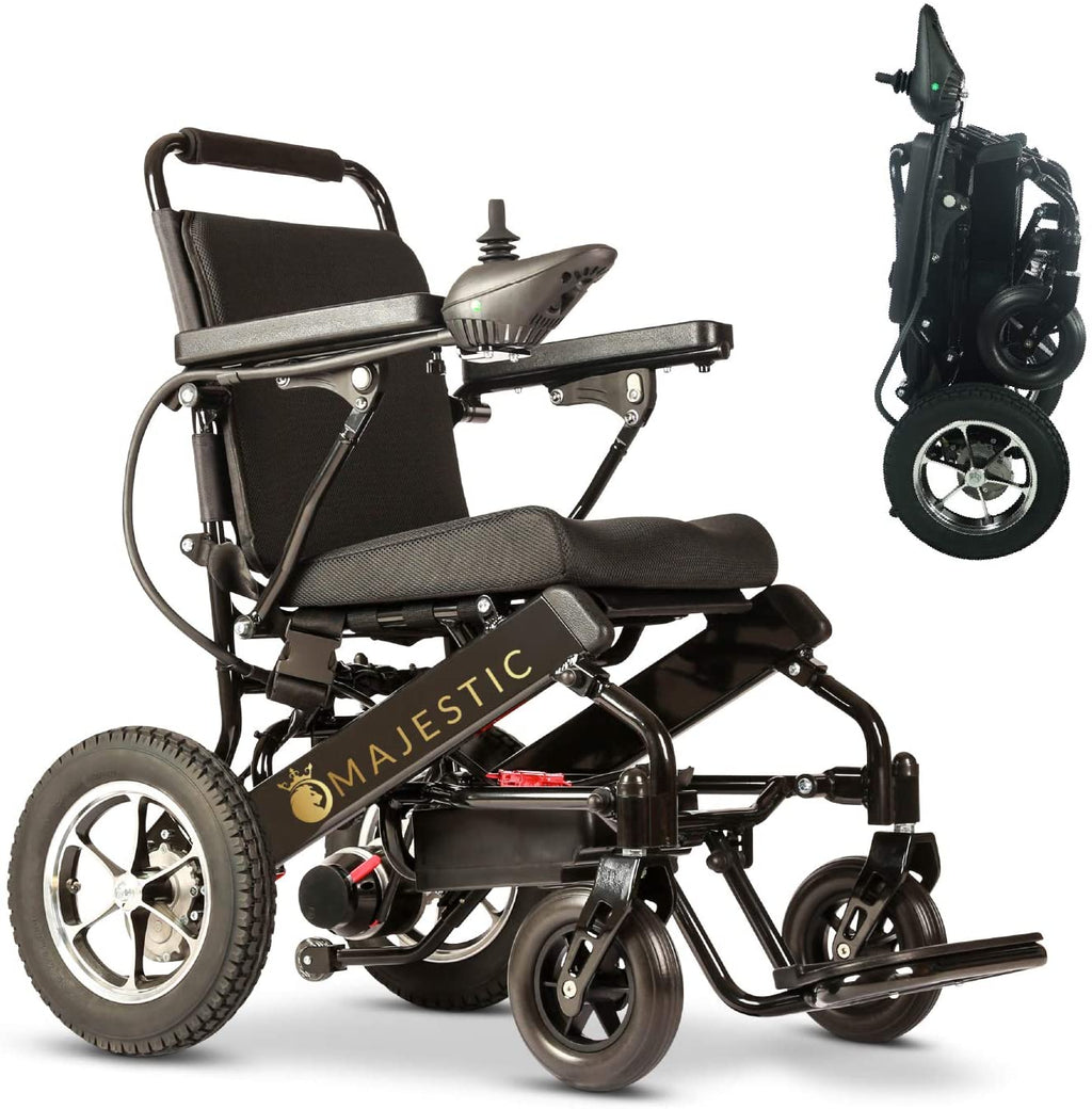 2025 Nueva Silla de Ruedas Eléctrica Plegable Ultra Ligera, Silla de Ruedas Eléctrica, Aprobada por la FDA y Permitida para Viajes Aéreos, Resistente, Motorizada, Portátil, Power (Ancho de Asiento de 17.5")