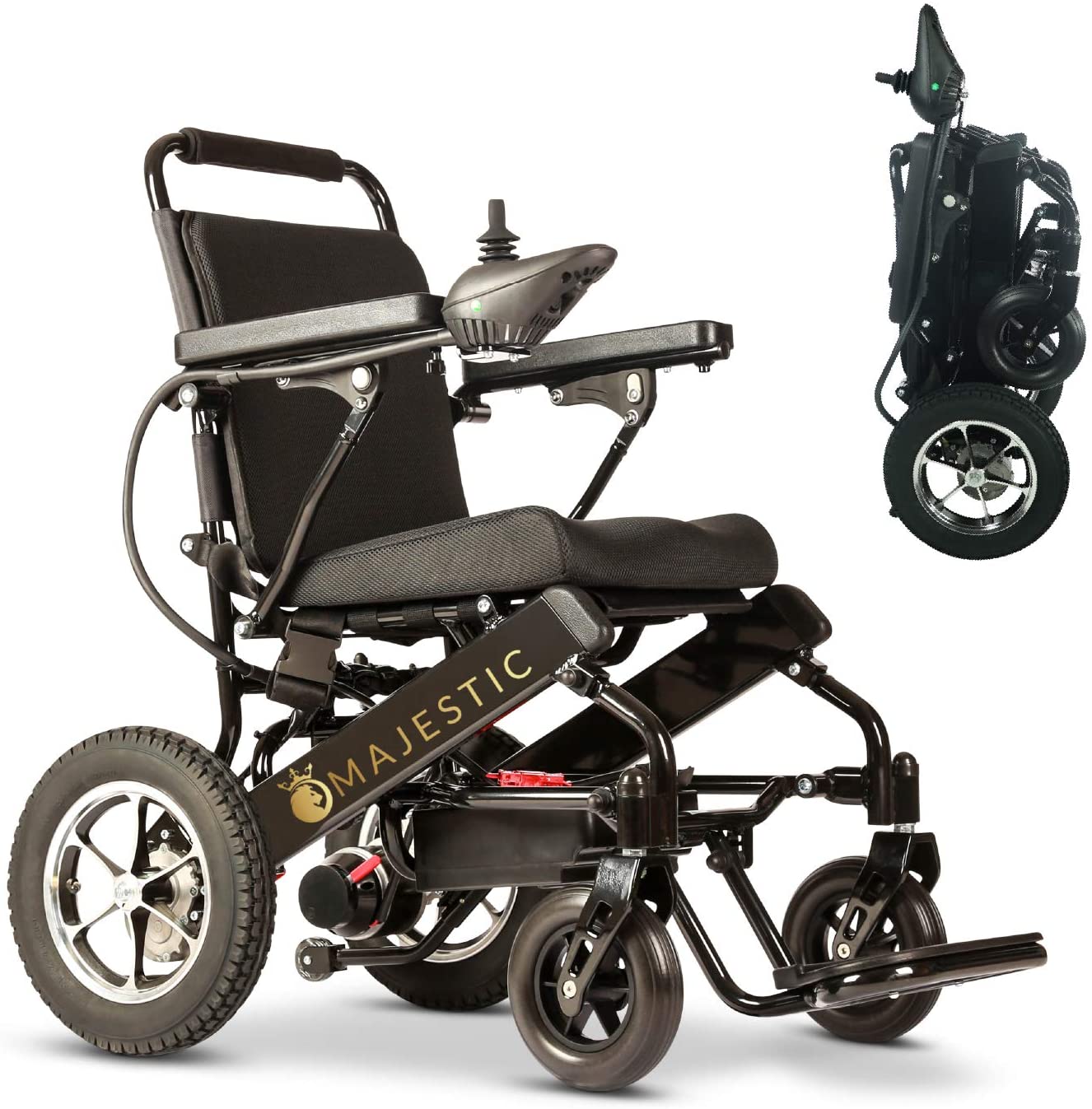 2025 Nueva Silla de Ruedas Eléctrica Plegable Ultra Ligera, Silla de Ruedas Eléctrica, Aprobada por la FDA y Permitida para Viajes Aéreos, Resistente, Motorizada, Portátil, Power (Ancho de Asiento de 17.5")