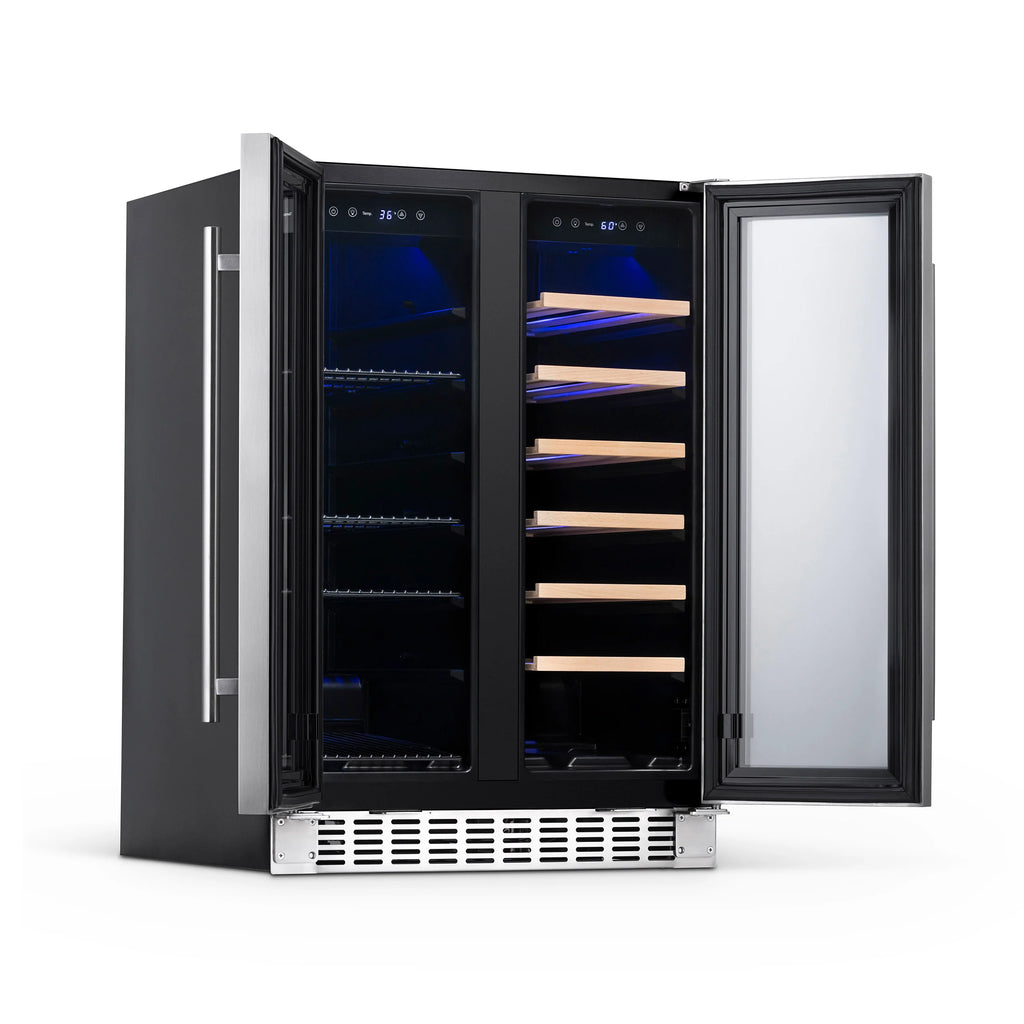 2025 Newair® Refrigerador Premium para Bebidas Empotrable de Doble Zona – 58 Latas y 18 Botellas – 24"