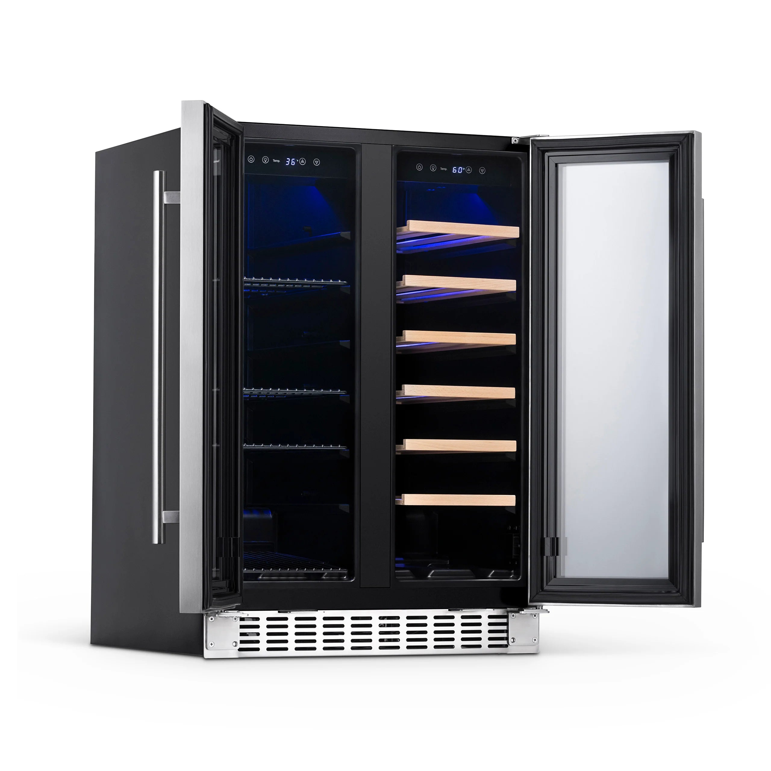 2025 Newair® Refrigerador Premium para Bebidas Empotrable de Doble Zona – 58 Latas y 18 Botellas – 24"