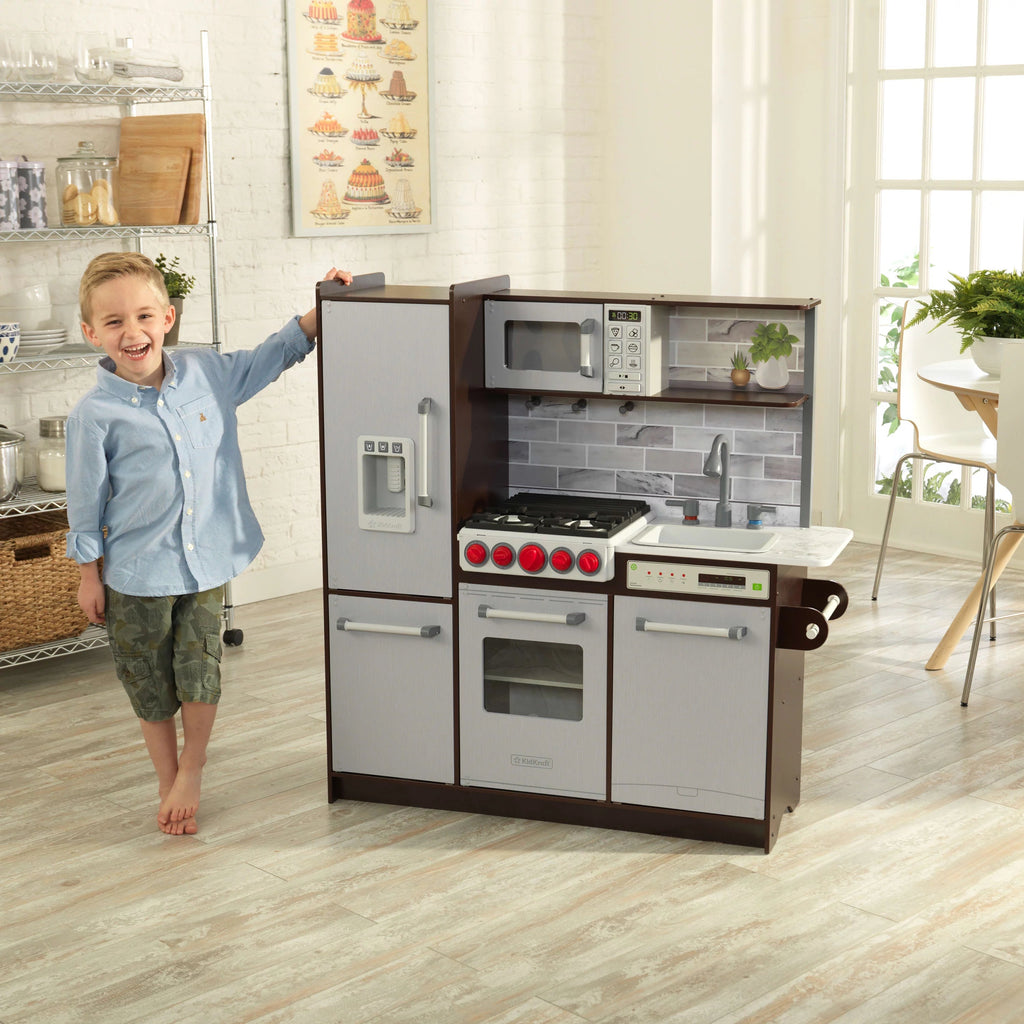 Cocina de Juego KidKraft Uptown Elite Espresso con Luces y Sonidos