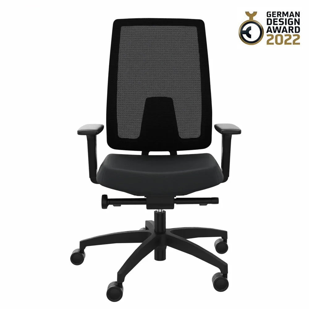 2025 Silla de Oficina Ergonómica Dauphin INDEED MESH ID 7056_SLP con Soporte Lumbar | Respaldo de Malla | Negra