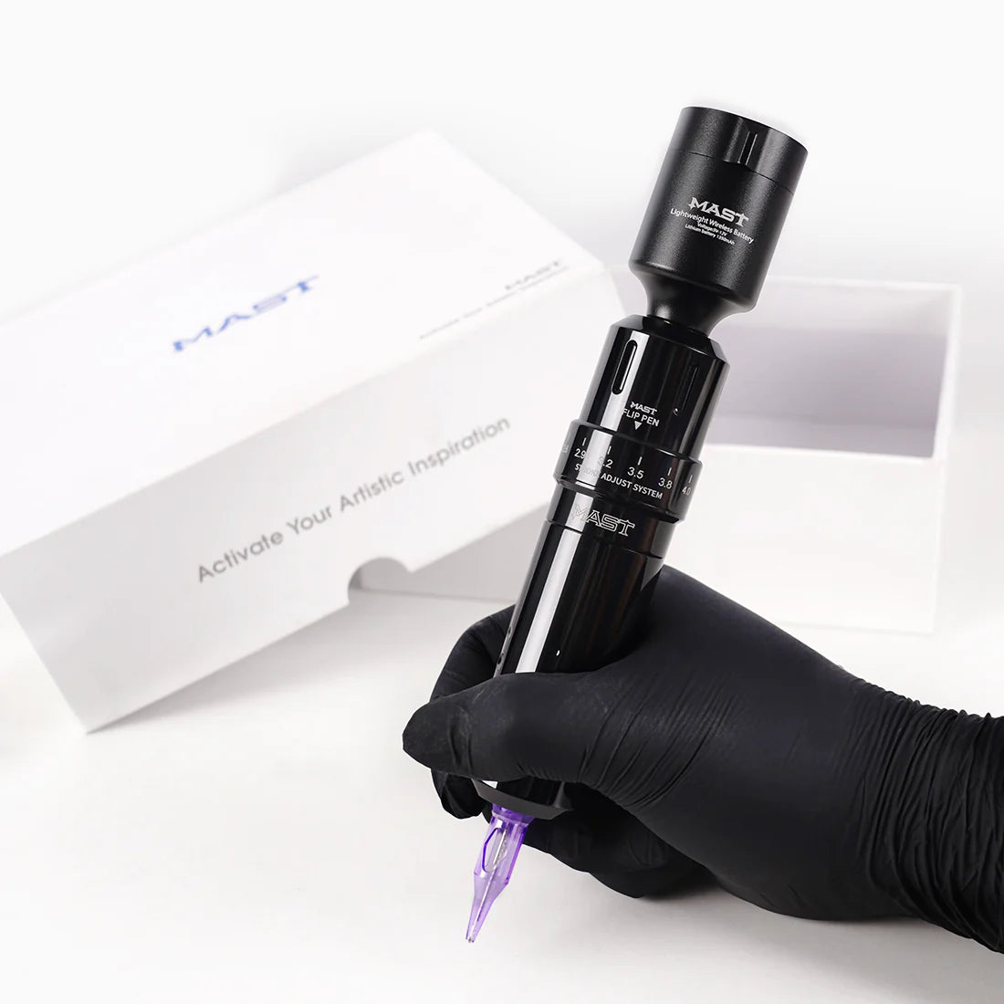 Mast Flip Kit de máquina rotativa tipo bolígrafo para tatuajes con batería inalámbrica