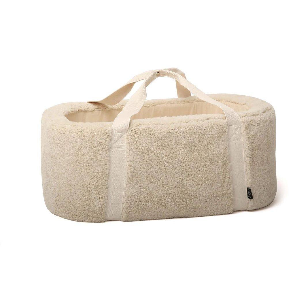 2025 Capazo para bebé Charlie Crane KUKO – Portátil con asas | Estructura de madera natural opcional como cuna | Funda de felpa 100 % poliéster | Espuma de polieter de alta calidad | Para recién nacidos hasta que puedan sentarse o trepar | Sin acceso